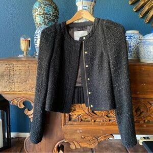 Rachel Roy Black Short Jacket with Back Pleated Detail